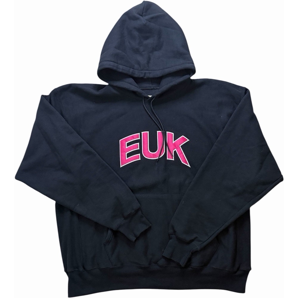 Champion Reverse‎ Weave EUK Spell Out Pullover Hoodie Black Size XL